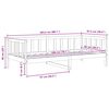 vidaXL Day Bed without Mattress White Solid Wood Pine 90x200cm