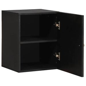 vidaXL Wall Cabinet with Door Black 38 x 33 x 48 cm Solid Mango Wood