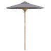 vidaXL Garden Parasol Dark Grey &Oslash; 180 x 230 cm Bamboo