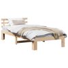 vidaXL Bed Frame with Headboard Natural 90 x 200 cm Solid Pine Wood