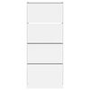 vidaXL Shoe Cabinet with 4 Flip-Drawers White 80x34x187.5 cm