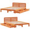 vidaXL Bed Frame without Mattress Wax Brown 140x200 cm Solid Wood Pine