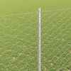 vidaXL Fence with Post Silver 1.5 x 50 m Steel