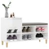 vidaXL Shoe Cabinet High Gloss White 102x36x60 cm Engineered Wood