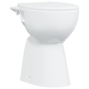 vidaXL Rimless Toilet 7 cm Extra Height Soft Close Ceramic White
