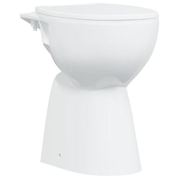 vidaXL Rimless Toilet 7 cm Extra Height Soft Close Ceramic White
