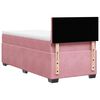 vidaXL Box Spring Bed with Mattress Pink 90x190 cm Velvet