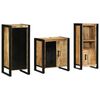 vidaXL Bathroom Furniture Set with Shelf 3 pcs Brown Solid Mango Wood