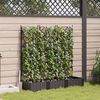 vidaXL Garden Planter 3 pcs Brown 120 x 40 x 125.5 cm Steel