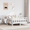 vidaXL Bed Frame without Mattress White 140x200 cm Solid Wood Pine