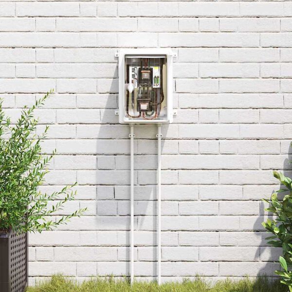 vidaXL Control Cabinet Grey 28 x 13 x 28 cm ABS Plastic