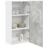 vidaXL Hanging Cabinet Concrete Grey and White 50 x 31 x 100 cm