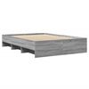 vidaXL Bed Frame without Mattress Grey Sonoma 140x200 cm Engineered Wood