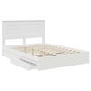 vidaXL Storage Bed with Headboard White 140 x 190 cm Engineered Wood