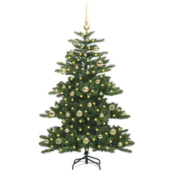 vidaXL Artificial Hinged Christmas Tree Green 150 cm PVC and Steel