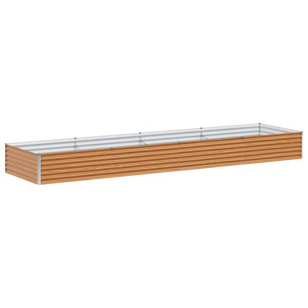 vidaXL Garden Raised Bed 390 x 100 x 36 cm Galvanised Steel