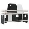 vidaXL Kids' Loft Bed with Tunnel without Mattress White&Black 90x200cm