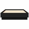 vidaXL Bed Frame without Mattress Black 90x190 cm Single Engineered Wood