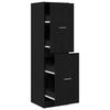 vidaXL Apothecary Cabinet Black oak 40 x 41 x 144.5 cm Engineered wood
