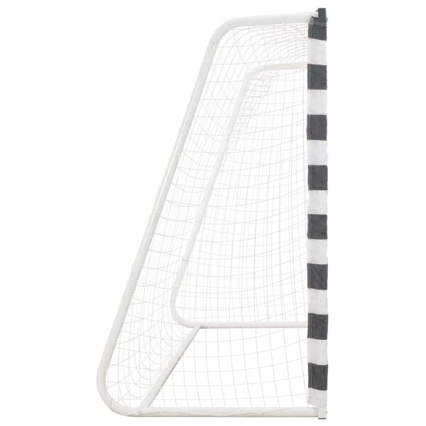 vidaXL Soccer Goal 300x160x90 cm Metal Black and White