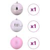 vidaXL Christmas Bauble Set XXL 3 pcs Pink Plastic