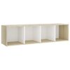 vidaXL 3 Piece TV Cabinet Set White and Sonoma Oak Engineered Wood