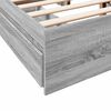 vidaXL Bed Frame with Drawers without Mattress Grey Sonoma 140x200 cm