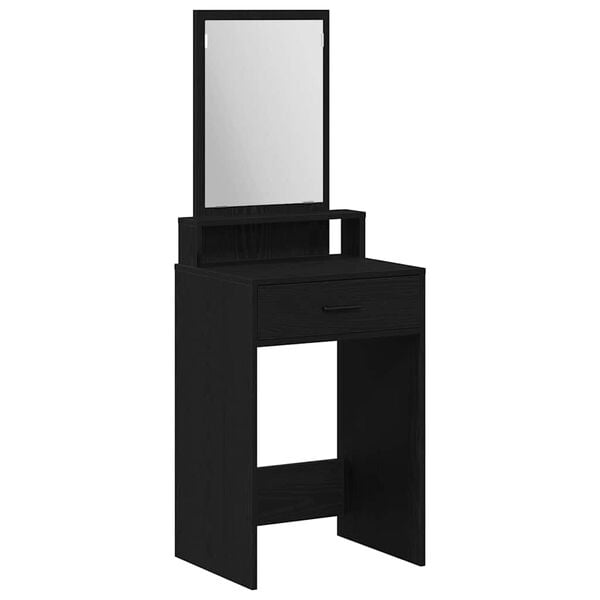 vidaXL Dressing Table Black Oak 50 x 41 x 140 cm Engineered Wood