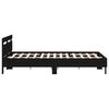 vidaXL Bed Frame with LED Black Oak 150 x 200 cm Engineered Wood