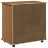 vidaXL Rolling Cabinet Honey Brown 63.5 x 39 x 65.5 cm Solid Pine Wood