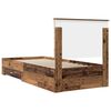 vidaXL Bed Frame with Headboard Old Wood 100 x 200 cm Engineered Wood