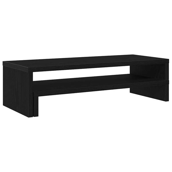 vidaXL Monitor Stand Black Oak 54x22x15 cm Engineered Wood