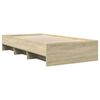 vidaXL Bed Frame without Mattress Sonoma Oak 75x190 cm Small Single Engineered Wood