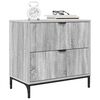 vidaXL Bedside Table Grey sonoma 63.5 x 36 x 61 cm Engineered wood
