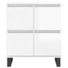 vidaXL Sideboards 2 pcs High Gloss White Engineered Wood