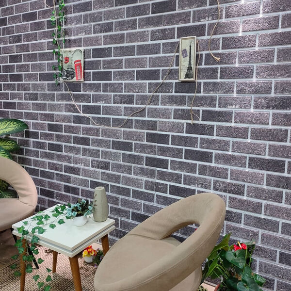 vidaXL 3D Wall Panels with Black & Grey Brick Design 10 pcs EPS