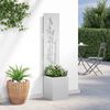 vidaXL Garden Privacy Screen Silver 32 x 150 cm Galvanised steel
