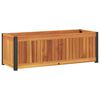 vidaXL Garden Planter 80x30x27.5 cm Solid Wood Acacia and Steel