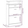 vidaXL Shoe Cabinet High Gloss White 63x24x104 cm Engineered Wood