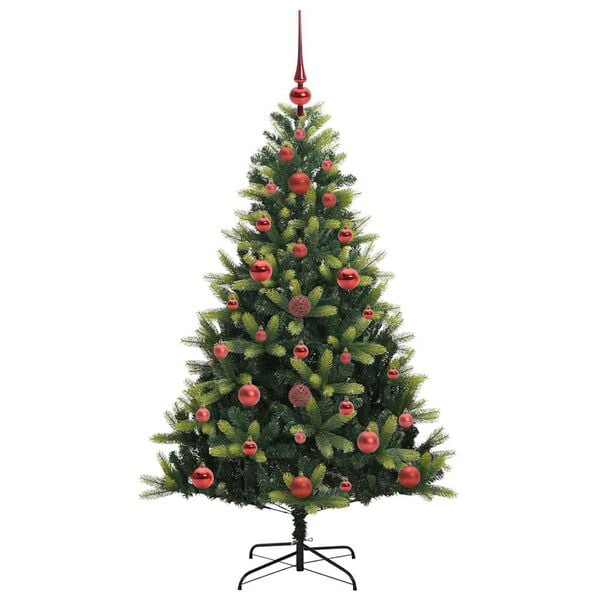 vidaXL Artificial Hinged Christmas Tree 150 LEDs Green 120 cm