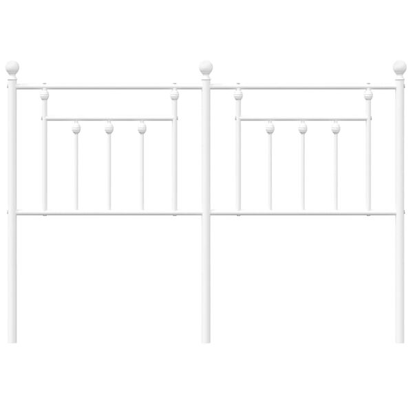 vidaXL Metal Headboard White 140 cm