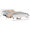 vidaXL Bed Frame with Headboard White 120 x 200 cm Solid Pine Wood