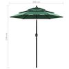 vidaXL 3-Tier Garden Parasol with Aluminium Pole Green 2 m
