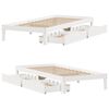 vidaXL Bed Frame with Drawers without Mattress White 100x200 cm