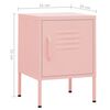 vidaXL Nightstand Pink 35x35x51 cm Steel