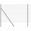 vidaXL Chainlink Fence Ground Fix 25 x 1.5 m PVC-Coated Steel Grey