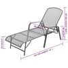 vidaXL Sun Lounger Steel Anthracite