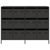 vidaXL Sideboard Black 135x39x103.5 cm Cold-rolled Steel