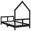 vidaXL Kids Bed Frame Black 80x160 cm Solid Wood Pine