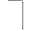 vidaXL Walk-in Shower Wall with Shelf Black 118x190 cm ESG Glass&Aluminium